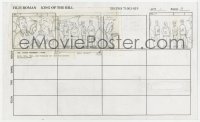 5m041 KING OF THE HILL animation art 2000s cartoon pencil drawing of Hank, Dale, Bill & Boomhauer!