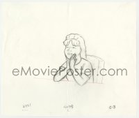 5m043 KING OF THE HILL animation art 2000s cartoon pencil drawing of Luanne with hands on her face!