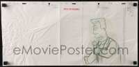 5m051 SIMPSONS animation art 2000s cartoon pencil drawing of Kent Brockman with microphone!