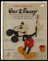 5m100 ART OF WALT DISNEY hardcover book 1973 From Mickey Mouse to the Magic Kingdom, cool 3D cover!