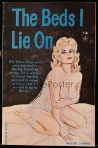 5m151 BEDS I LIE ON paperback book 1962 she knew there was only one way to the big money in acting!