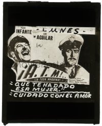 5m612 A.T.M. South American glass slide 1951 A Toda Maquina, Pedro Infante & Luis Aguilar!