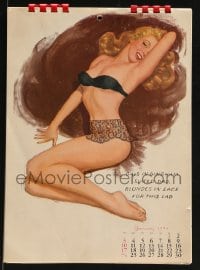 5m076 MARILYN MONROE calendar 1954 each page with super sexy art
