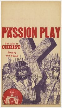 5m024 PASSION PLAY mini WC 1940s The Life of Christ with Singing and Sound, art of Jesus w/ cross!