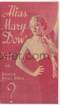 5m231 ALIAS MARY DOW herald 1935 is sexy Sally Eilers a dance hall doll or a society deb!