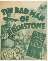 5m333 BAD MAN OF BRIMSTONE herald 1937 Wallace Beery, Virginia Bruce, scenic western wonderlands!
