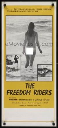 5p006 FREEDOM RIDERS Aust daybill 1972 completely naked Aussie surfer girl, yellow border design!