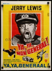 5p262 WHICH WAY TO THE FRONT Belgian 1970 wacky c/u of Jerry Lewis as German general w/monocle!