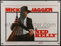 5p143 NED KELLY British quad 1970 Mick Jagger as legendary Australian bandit, Tony Richardson