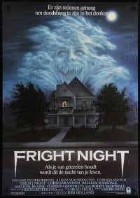 5p018 FRIGHT NIGHT Dutch 1986 Sarandon, McDowall, best classic horror art by Peter Mueller!