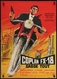 5p584 EXTERMINATORS French 23x32 1965 Richard Wyler, Xarrie art of cool French cycle spy!