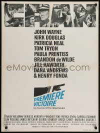 5p596 IN HARM'S WAY French 23x31 1965 John Wayne, Kirk Douglas, Otto Preminger, Saul Bass title art