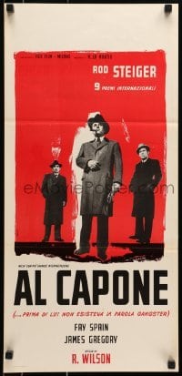 5p819 AL CAPONE Italian locandina 1959 Rod Steiger as the most notorious gangster by Ferrini!