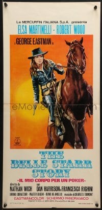 5p835 BELLE STARR STORY Italian locandina 1968 Lina Wertmuller, art of cowgirl Elsa Martinelli!