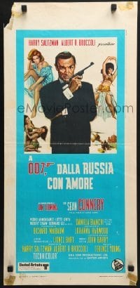5p879 FROM RUSSIA WITH LOVE Italian locandina R1970s Sean Connery is Ian Fleming's James Bond!
