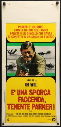 5p922 McQ Italian locandina 1974 John Sturges, John Wayne is a busted cop with an unlicensed gun!