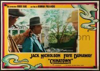5p775 CHINATOWN Italian 18x26 pbusta 1974 image of Jack Nicholson at gunpoint, John Huston!