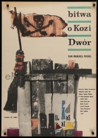 5p505 BITWA O KOZI DWOR Polish 23x33 1962 Wadim Berestowski, wild art by Jerzy Jaworowski!