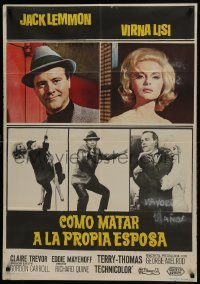 5p178 HOW TO MURDER YOUR WIFE Spanish 1965 great image of Jack Lemmon & super sexy Virna Lisi!