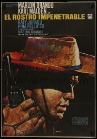 5p187 ONE EYED JACKS Spanish R1972 star & director Marlon Brando with gun by Macario 'Mac' Gomez!