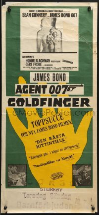 5p050 GOLDFINGER Swedish stolpe 1964 three great images of Sean Connery as James Bond 007!