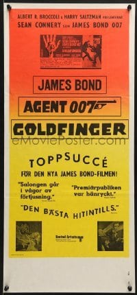 5p051 GOLDFINGER Swedish stolpe R1979 great images of Sean Connery as James Bond 007!