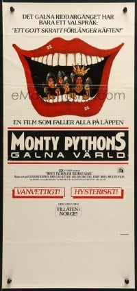 5p055 MONTY PYTHON & THE HOLY GRAIL Swedish stolpe 1977 Terry Gilliam, completely different art!