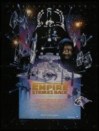 5p036 EMPIRE STRIKES BACK advance Swiss R1997 George Lucas, cool montage art by Drew Struzan!
