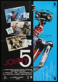 5p307 SHORT CIRCUIT 2 Yugoslavian 19x27 1988 Johnny Five, some say he's nuts, some say he's bolts!