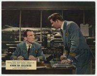 5r922 TROUBLE IN THE SKY English LC 1960 Michael Craig & Peter Cushing at desk, Cone of Silence!