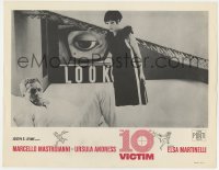 5r163 10th VICTIM LC 1965 Marcello Mastroianni & sexy Elsa Martinelli by huge eyeball sign!