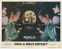 5r169 2001: A SPACE ODYSSEY LC #7 R1972 Kubrick classic, HAL watches Gary Lockwood & Keir Dullea!