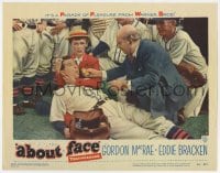 5r179 ABOUT FACE LC #8 1952 Phyllis Kirk & doctor with fallen Eddie Bracken at baseball game!
