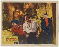 5r185 ADVENTURES OF CAPTAIN FABIAN LC #4 1951 close up of Errol Flynn & men in crumbling building!