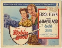 5r001 ADVENTURES OF ROBIN HOOD TC R1948 Errol Flynn, Olivia De Havilland, Michael Curtiz classic!