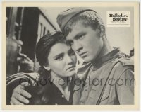 5r232 BALLAD OF A SOLDIER LC 1961 close up of Vladimir Ivashov & Zhanna Prokhorenko, WWII Russia!