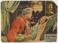 5r275 BLACK WATCH LC 1929 Victor McLaglen in Arab garb over beautiful Myrna Loy in bed, rare!