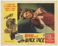5r279 BLOOD & BLACK LACE LC #1 1965 Mario Bava, a glamorous fashion house becomes a house of blood!