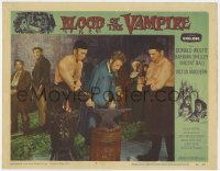 5r283 BLOOD OF THE VAMPIRE LC #7 1958 Vincent Ball has handcuffs put on him by blacksmith!