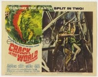 5r382 CRACK IN THE WORLD LC #4 1965 Kieron Moore & Janette Scott clinging to ladder!