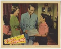 5r383 CRASH LANDING LC #4 1958 c/u of Nancy Davis & Gary Merrill smiling at happy young boy!