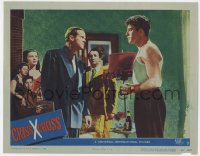 5r391 CRISS CROSS LC #3 1948 Yvonne De Carlo watches Burt Lancaster & Dan Duryea in a tense moment!