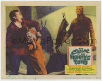 5r400 CURSE OF THE MUMMY'S TOMB LC 1964 Terence Morgan & Jeanne Roland cower before the monster!