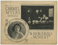 5r412 DANGEROUS MOMENT LC 1921 Carmel Myers threatened in the Universal Special Attraction!
