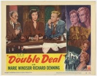 5r433 DOUBLE DEAL LC 1951 sexy Marie Windsor sitting between Richard Denning & old man at bar!