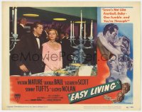 5r447 EASY LIVING LC #7 1949 Victor Mature looks intensely at Lizabeth Scott at fancy party!