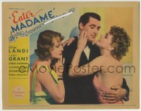 5r455 ENTER MADAME LC 1935 close up of Cary Grant between beautiful Elissa Landi & Sharon Lynn!