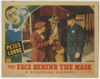 5r463 FACE BEHIND THE MASK LC 1941 Peter Lorre talking to Don Beddoe & another cop by movie theater!