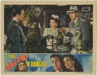 5r464 FALCON IN DANGER LC 1943 detective Tom Conway & Amelita Ward w/ curio shop owner Erford Gage