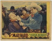 5r470 FIDDLIN' BUCKAROO LC 1933 hero Ken Maynard punching Fred Kohler as Hank Bell watches!